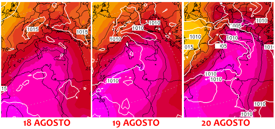 previsioni meteo ondata di caldo record 18 20 agosto