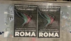 manifestazione coronavirus Roma
