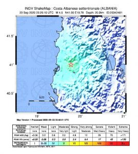 terremoto albania oggi