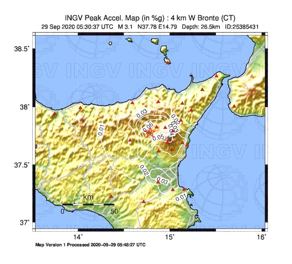 terremoto etna bronte catania