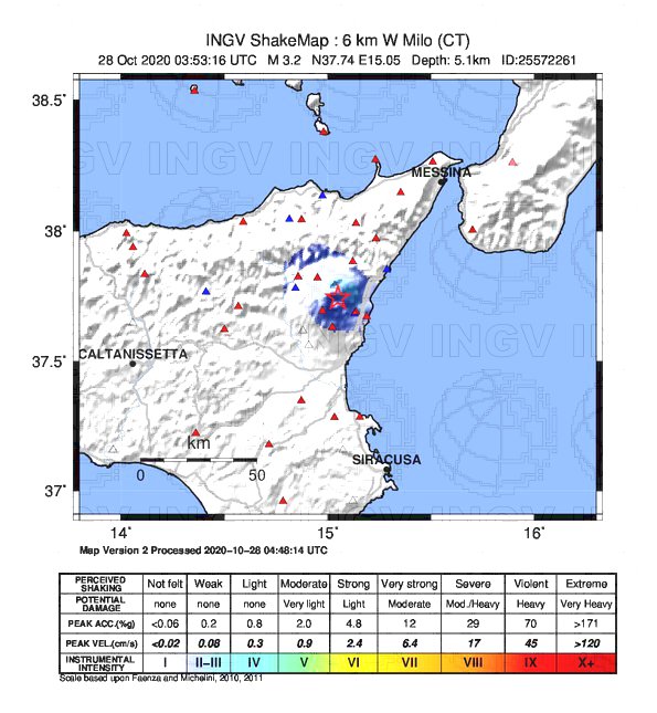 terremoto etna catania
