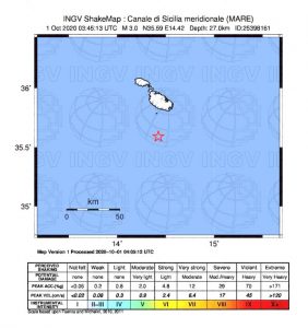 terremoto malta oggi canale di sicilia