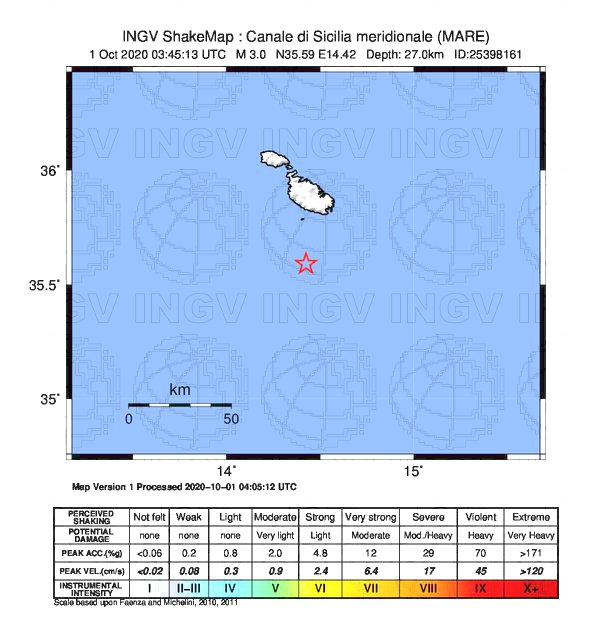 terremoto malta oggi canale di sicilia