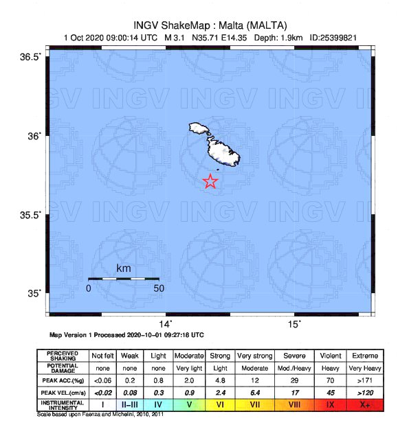 terremoto malta