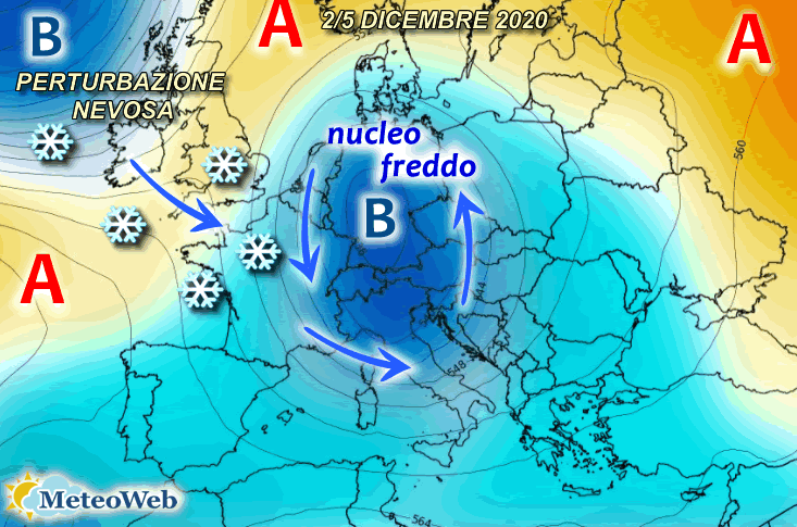 previsioni meteo gelo neve dicembre