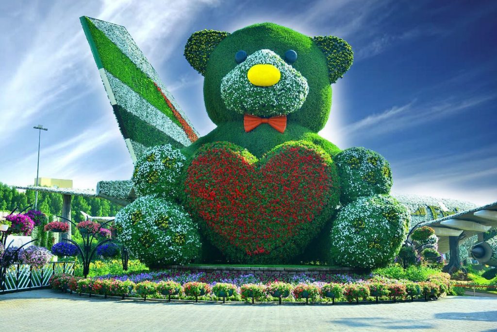 dubai miracle garden teddy bear
