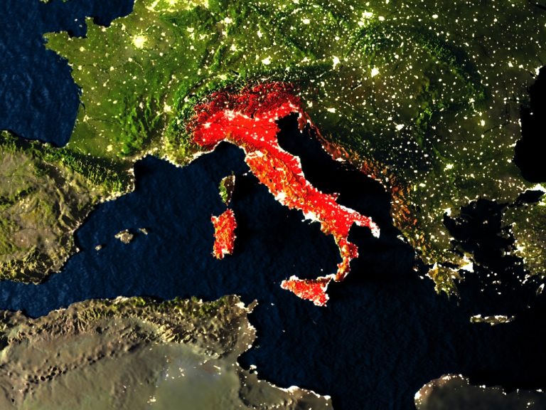 italia map notte