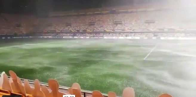 nubifragio stadio villarreal maccabi