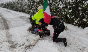 carabinieri disabile neve