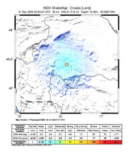 terremoto croazia oggi