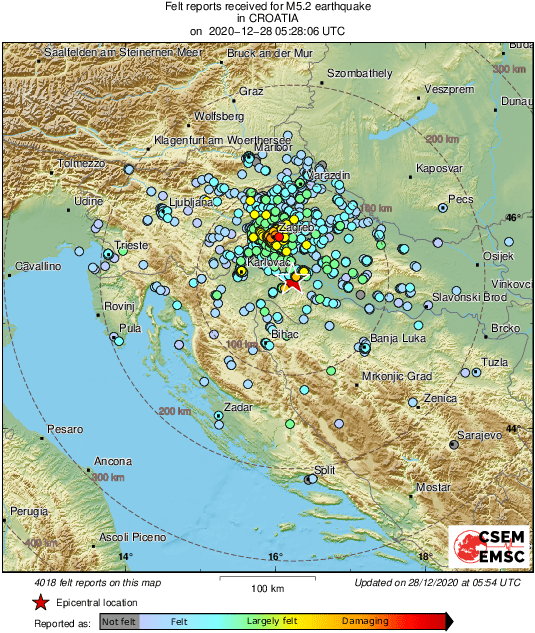 terremoto oggi croazia trieste friuli