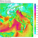 Allerta Meteo, forte vento sferza l’Italia: libeccio a 170 km/h, come un Uragano di 2ª Categoria [MAPPE]