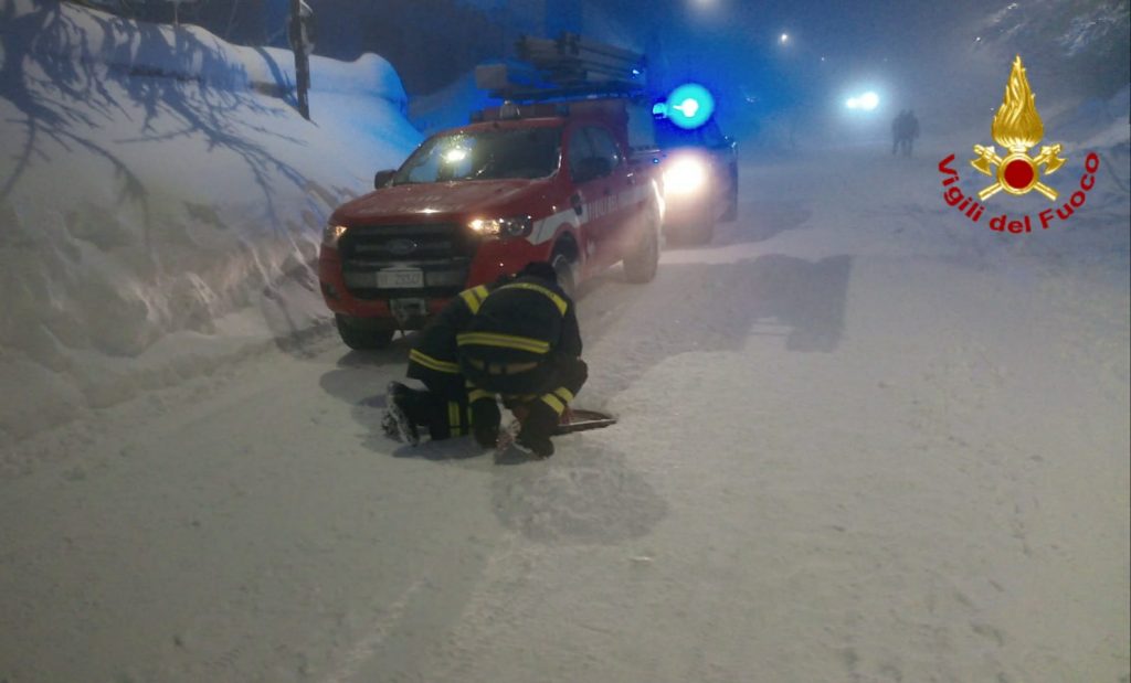 Abbondanti nevicate e smottamenti nel reatino
