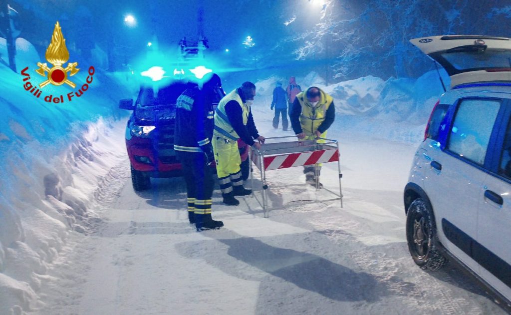 Abbondanti nevicate e smottamenti nel reatino