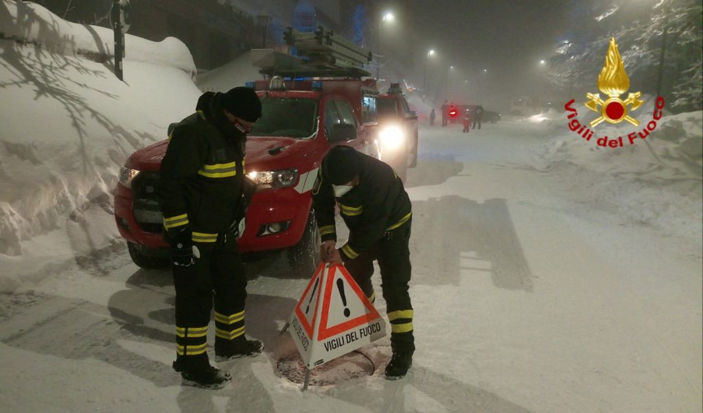 Abbondanti nevicate e smottamenti nel reatino