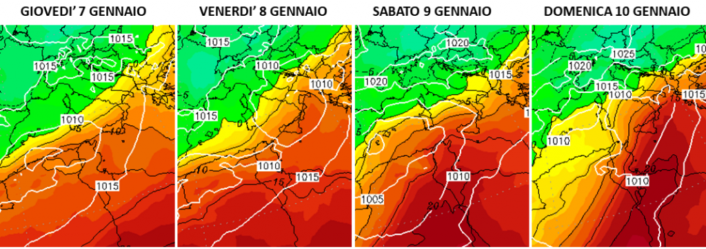 previsioni meteo caldo sud italia gennaio 2021