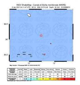 terremoto canale sicilia