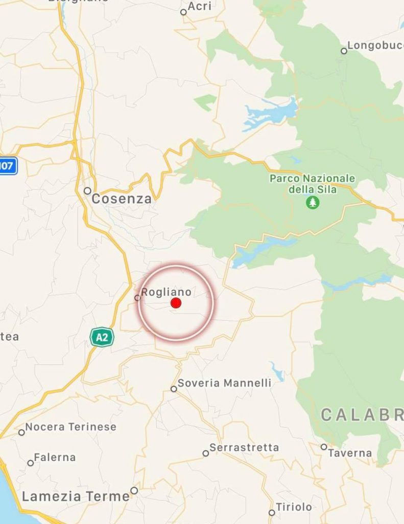 terremoto oggi calabria cosenza