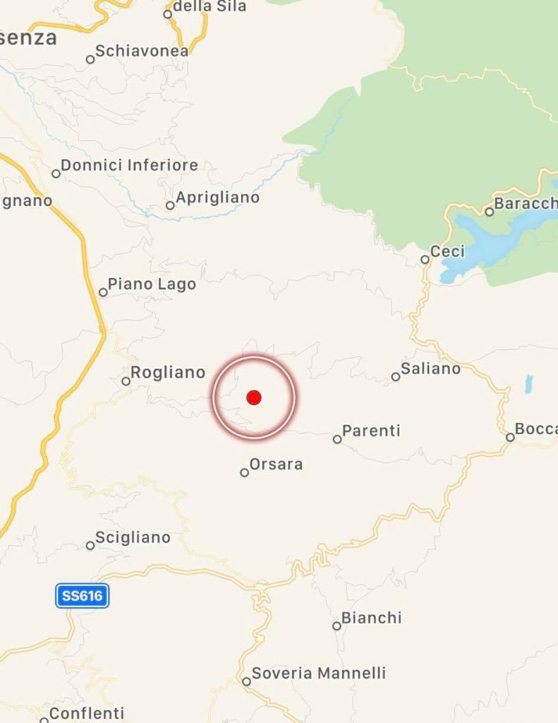 terremoto oggi calabria cosenza