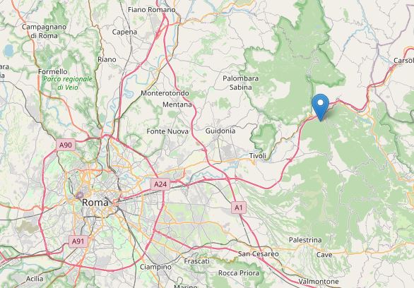 terremoto roma oggi vicovaro
