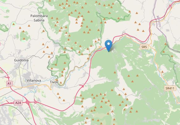 terremoto roma oggi vicovaro