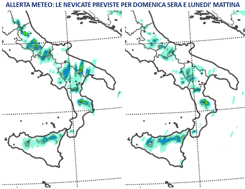 allerta meteo neve sud italia