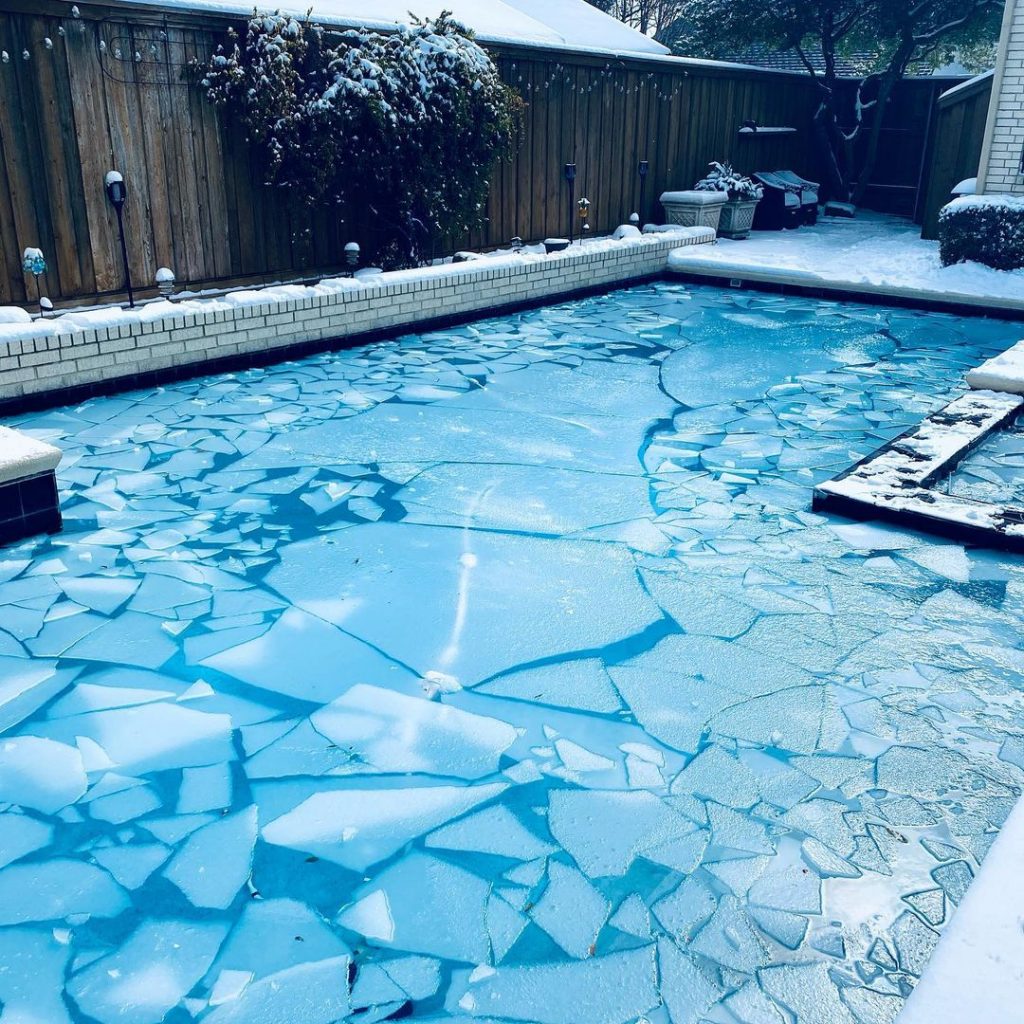 freddo neve gelo texas