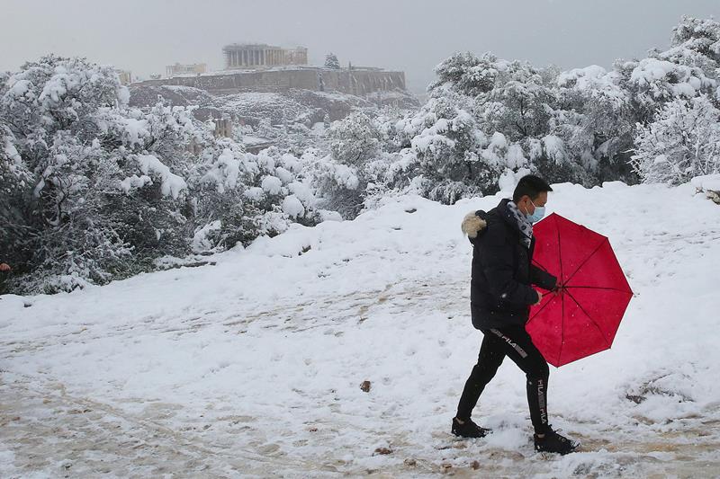 neve grecia atene