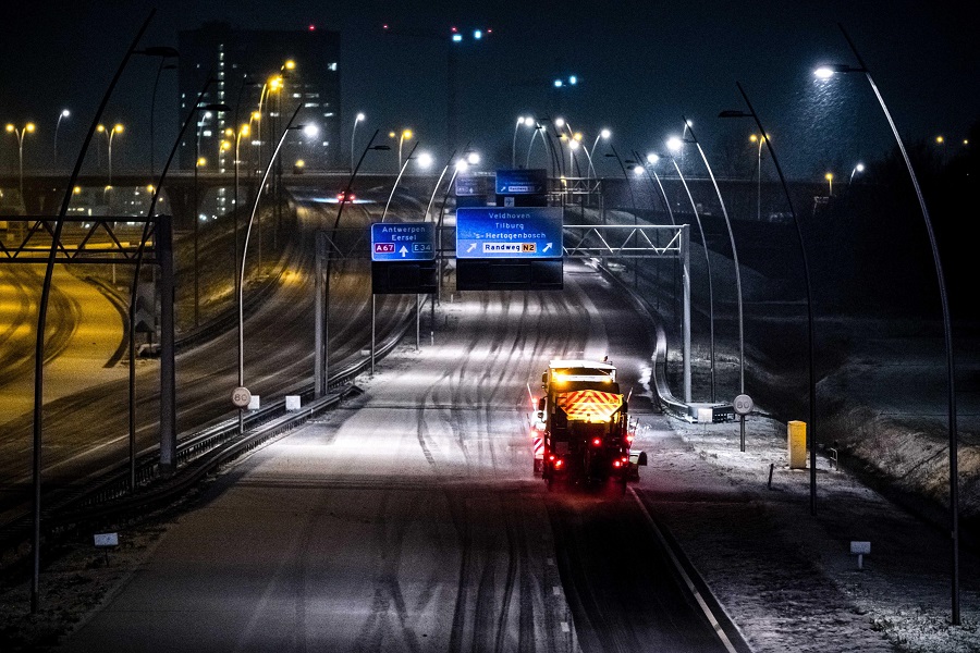 Nevicata nei pressi di Eindhoven