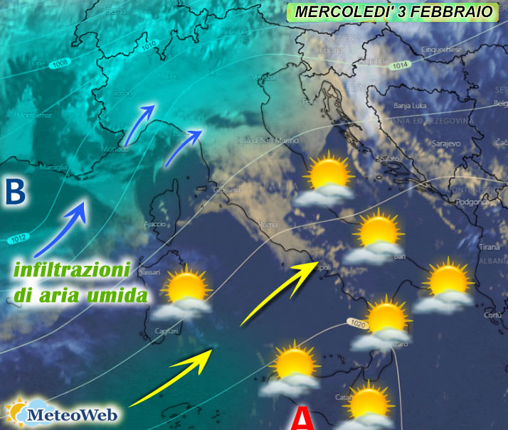 previsioni meteo mercoledì