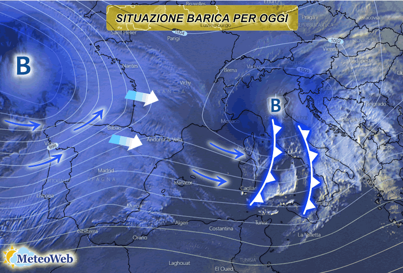 previsioni meteo per martedì 9 febbraio