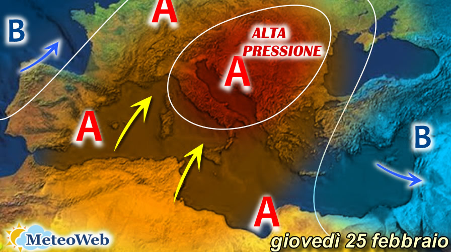 previsioni metep giovedì 27 febbraio