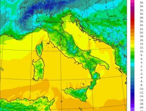 temperature minime italia oggi