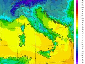 temperature minime italia oggi
