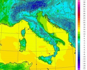 temperature minime oggi italia