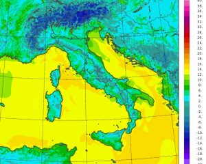 temperature minime oggi italia