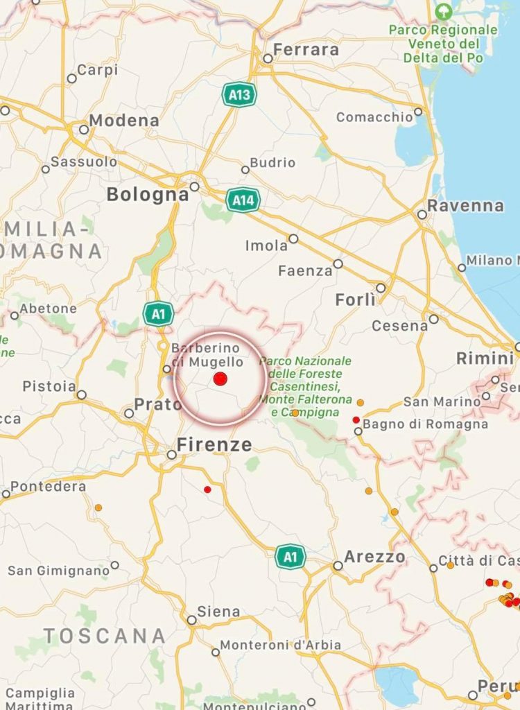 terremoto firenze oggi