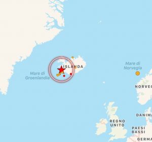 terremoto islanda oggi