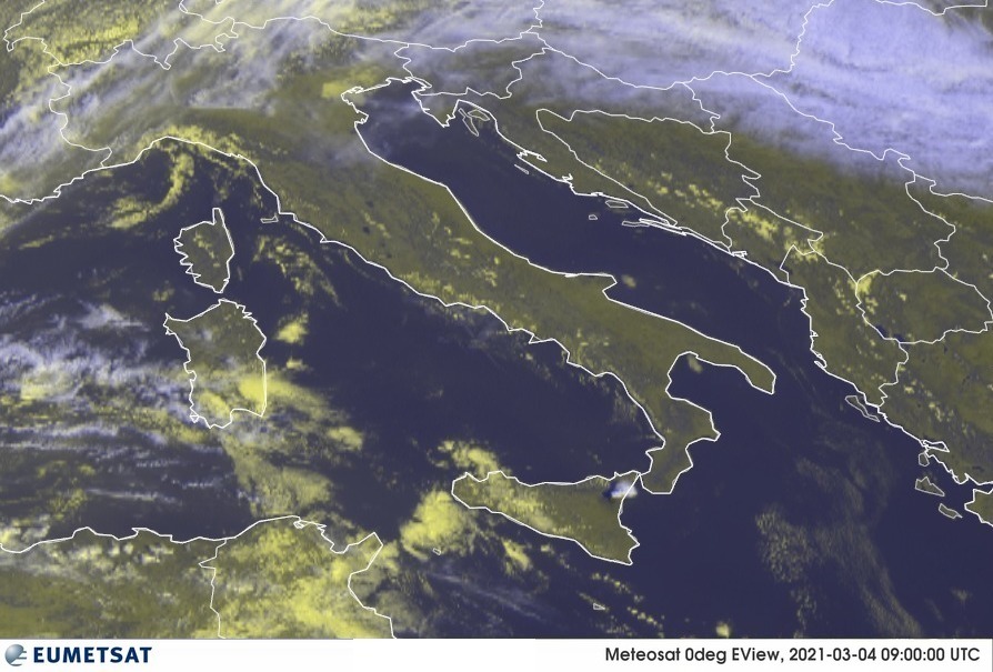 eruzione etna satelliti 4 marzo 2021