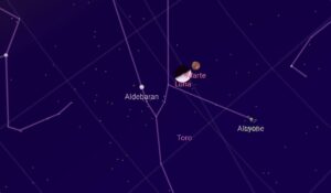 congiunzione luna marte
