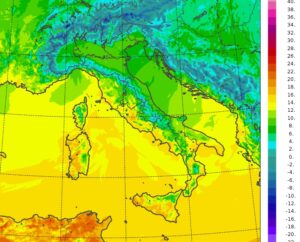 meteo italia temperature minime oggi