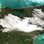 Meteo, la neve di San Valentino dallo spazio: le immagini satellitari dell’ondata di freddo in Puglia [FOTO]