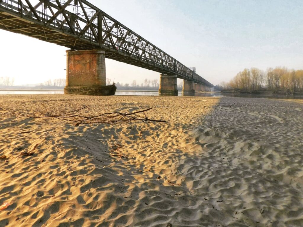 ponte della becca siccità po marzo 2021