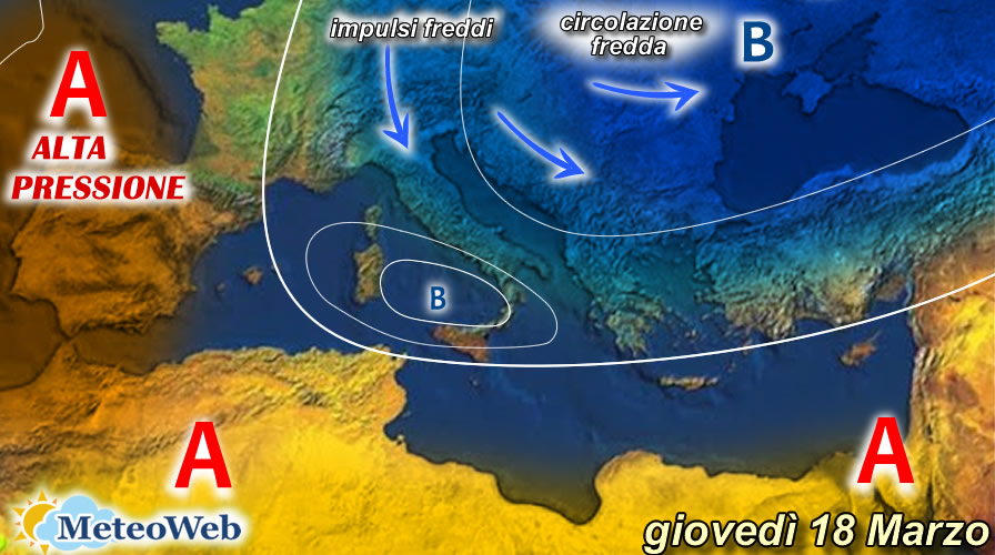 previsioni meteo giovedì 18 marzo1