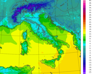 temperature minime italia oggi