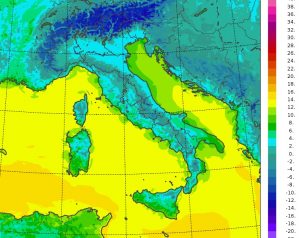 temperature minime italia oggi