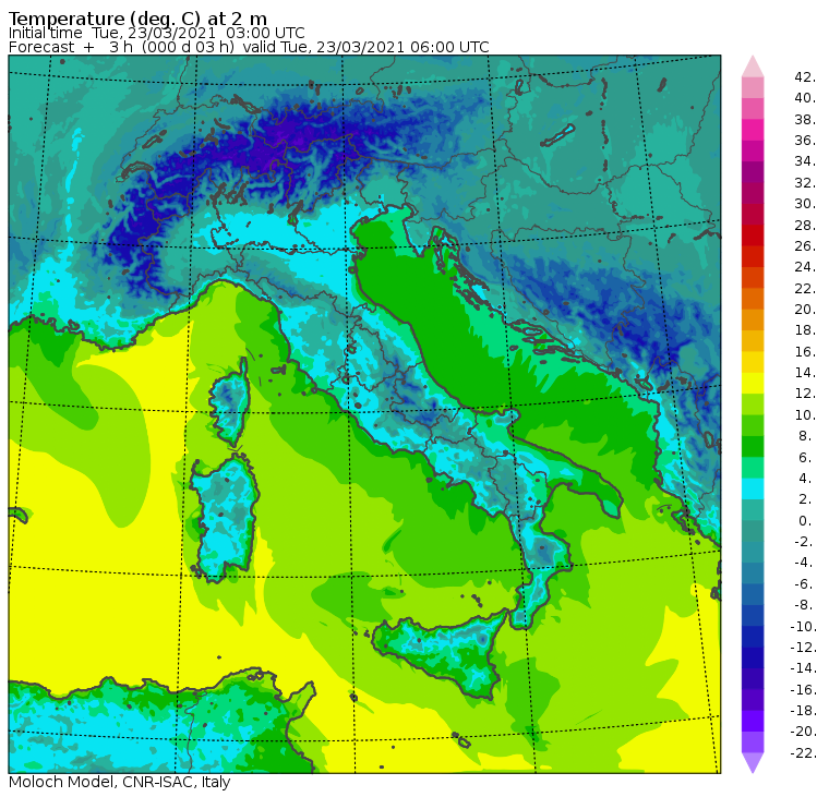 temperature minime italia