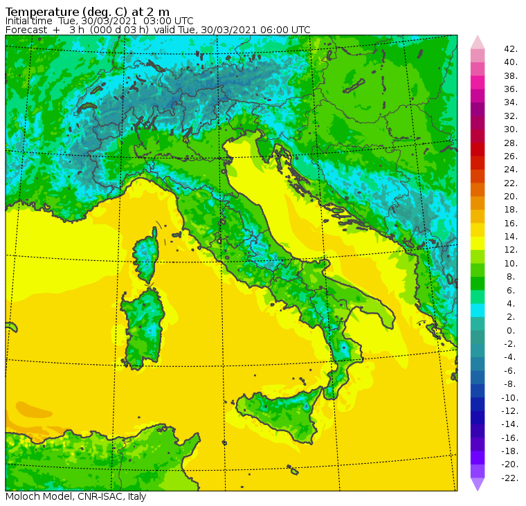 temperature minime oggi