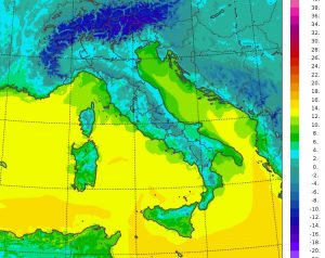 temperature minime oggi italia