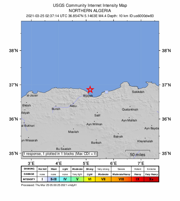 terremoto algeria oggi